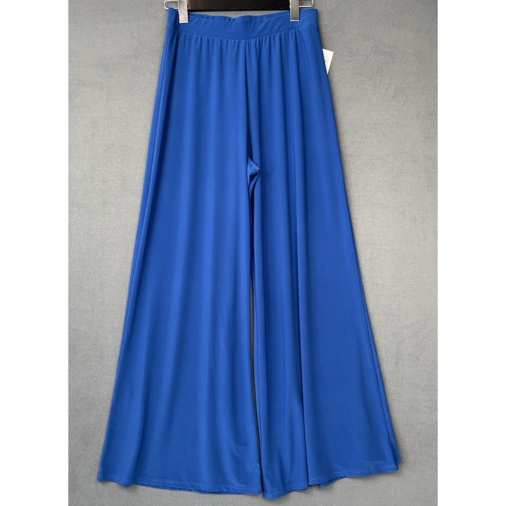 Antthony Original Blue Stretch Pull On Wide Leg Dress Pants Women's Size Medium